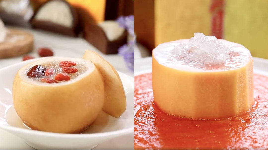 Asian Pear & Papaya Bowl with Golden Nest Swallow Bird Nest