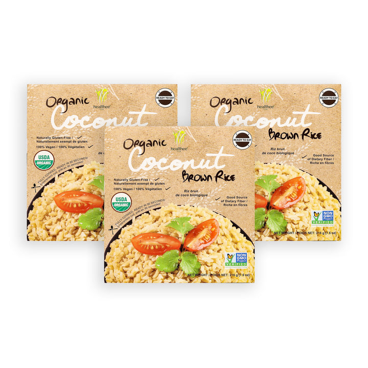 HEALTHEE有機椰子糙米 - 3碗 x 216 克 (7.6 盎司)