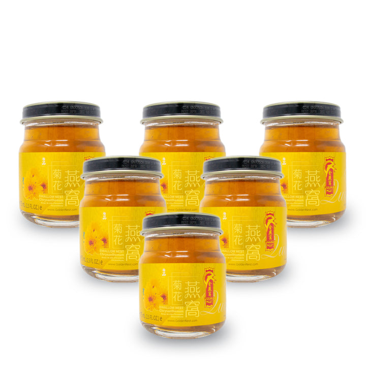 Gift Pack极品有机冰糖燕窝羹 - Chrysanthemum - 6 瓶 + 1 瓶 x 75 毫升(2.5盎司)