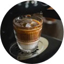 user review icon with coffee cup