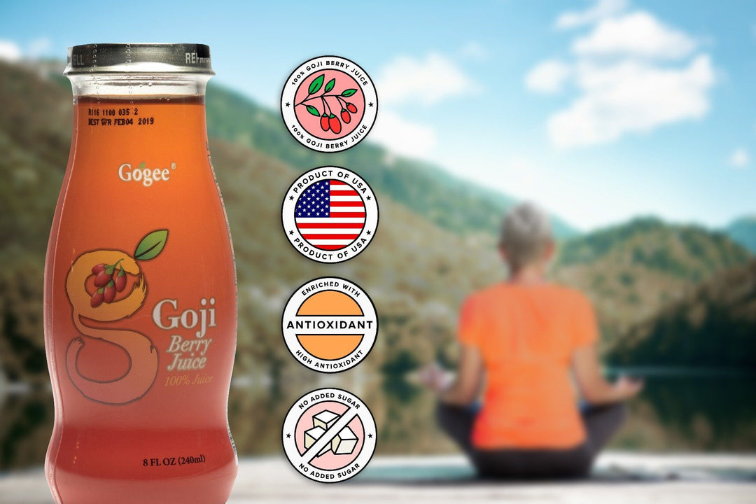 GOGEE Goji Berry Juice - 12 bottles x 240 ml (8 oz.) Healthee Juices GOGEE 