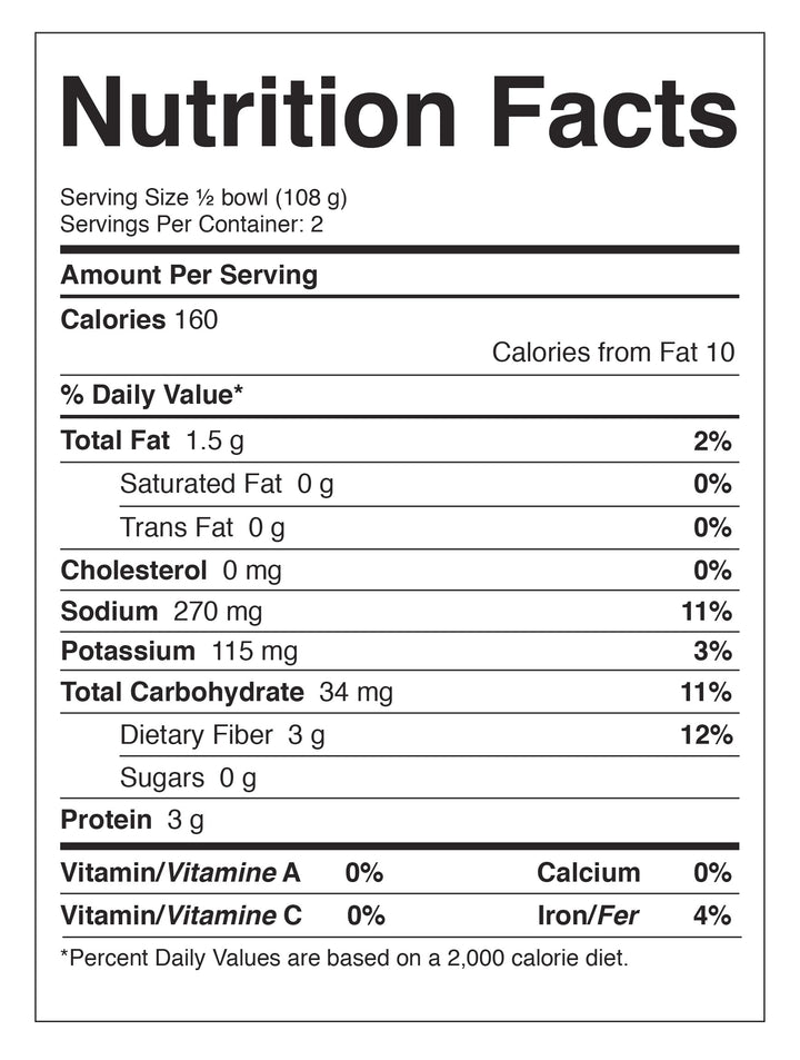 3 碗和 12 碗金燕窩的 Healthee 炒式糙米飯。營養資料。