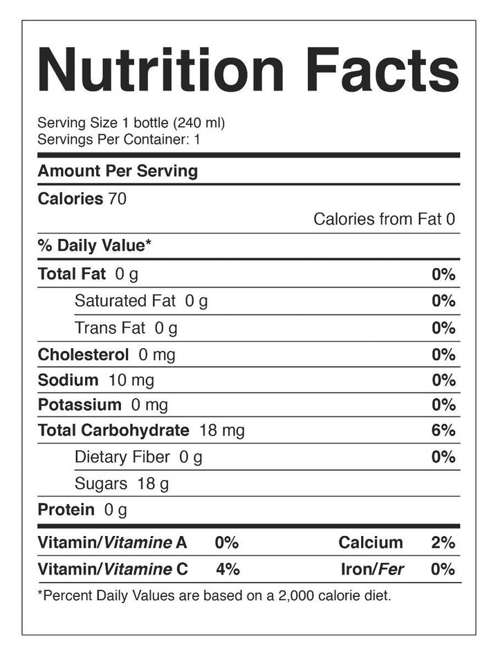 Bird's Nest Drink - Lychee - 12 bottles x 240ml (8 oz.) Bird's Nest Soups & Drinks GOLDEN NEST. Nutrition Facts.