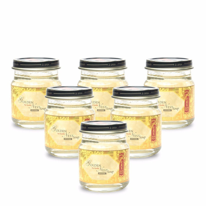Golden Nest Premium Bird’s Nest Soup - Original Rock Sugar - 6 Individual Bottles soup gift