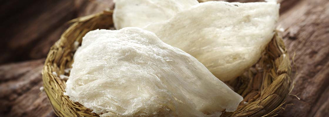 Three raw golden nest edible birds nests