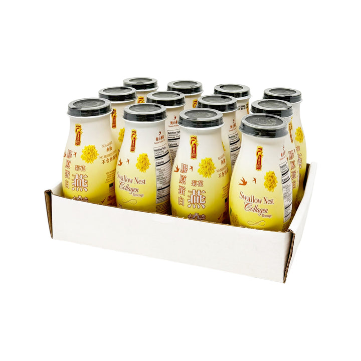 Premium Swallow Bird's Nest Collagen Drink - Chrysanthemum - 4 or 12 Bottles x 240ml (8 oz.)