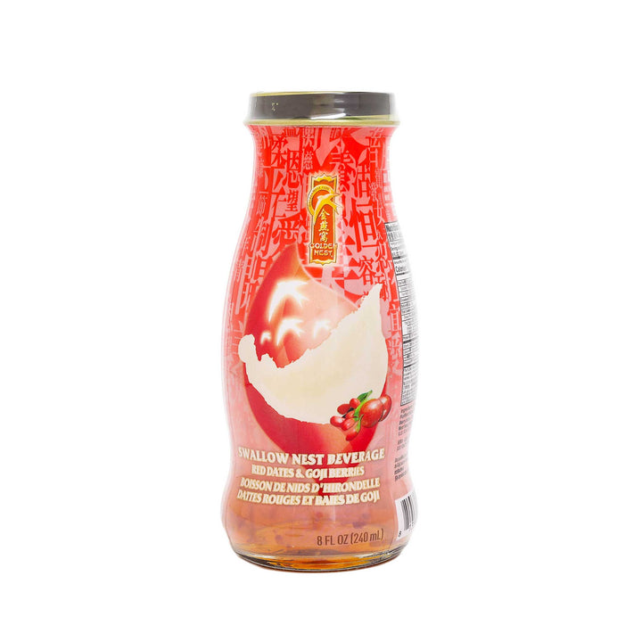 6 and 12 pack of Golden Nest Premium Edible Swallow Bird's Nest Collagen Drink with Red Dates and Goji Berries. Buy birds nest drink near me. Individual Bottle.