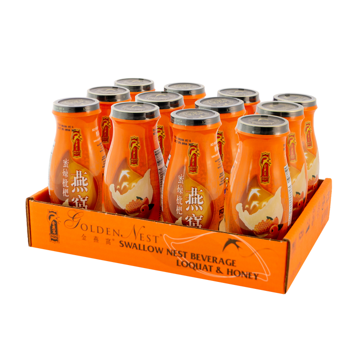 6 和 12 包 金燕窩 Premium Edible Swallow 燕窩膠原蛋白飲料 枇杷 和蜂蜜。在我附近買燕窩飲料。一套 12 瓶。