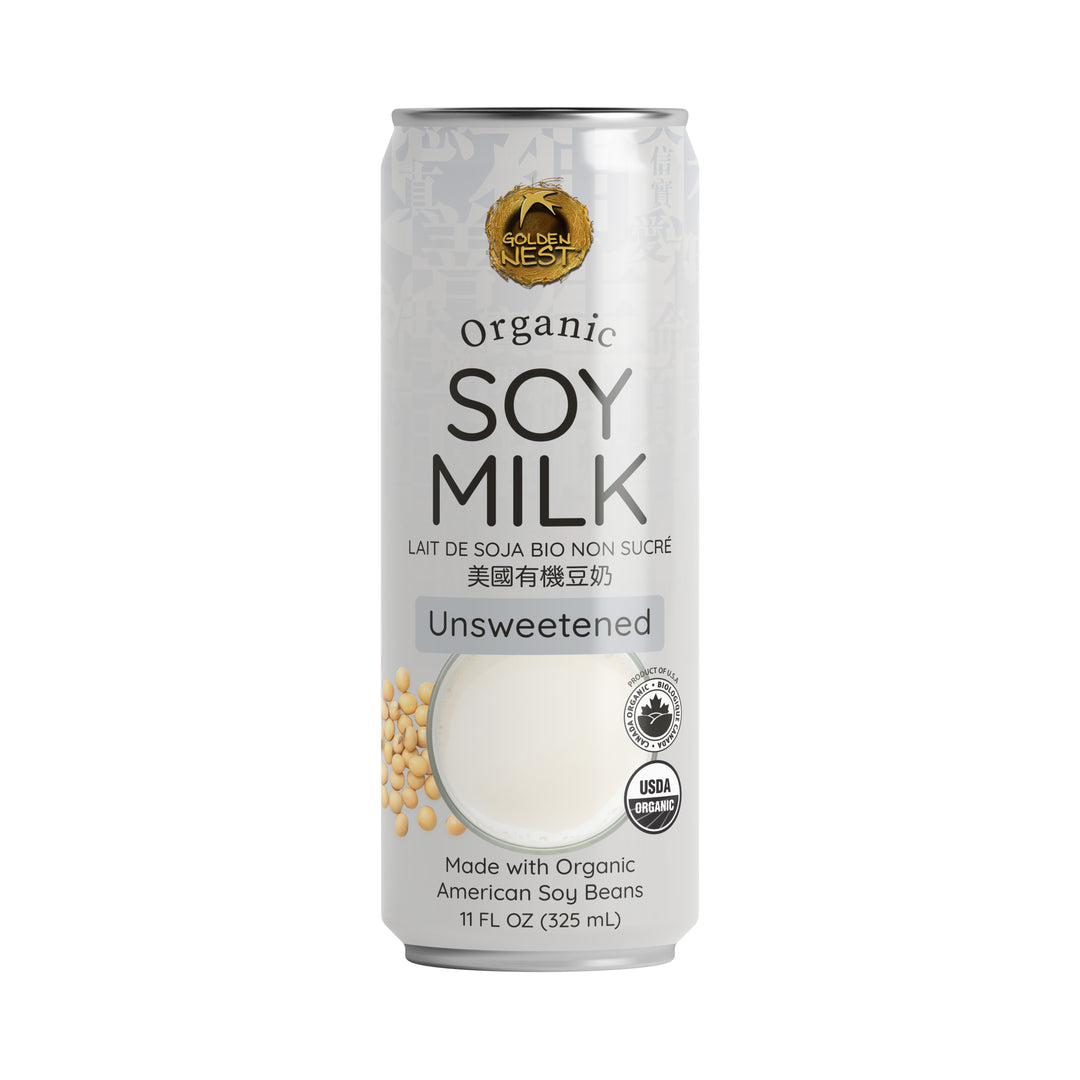 Organic Soy Milk - Unsweetened - 12 Cans x 325ml (11 oz.)
