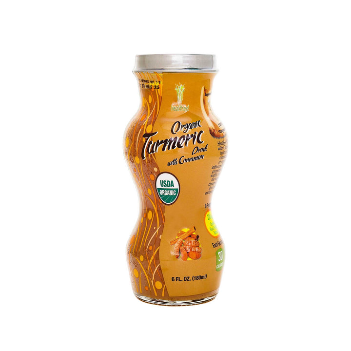 HEALTHEE Organic Turmeric With Cinnamon - 6 or 12 bottles x 180 ml (6 oz.)