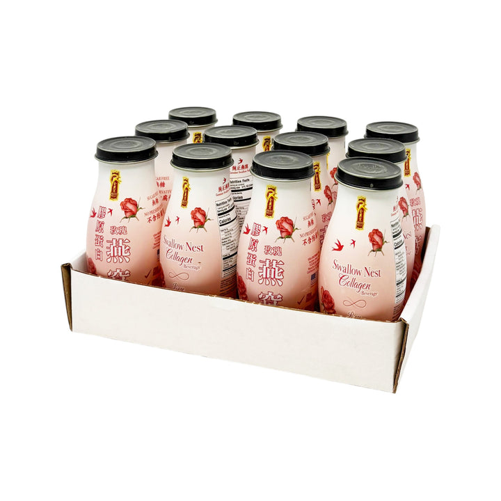 Premium Swallow Bird's Nest Collagen Drink - Rose - 4 or 12 Bottles x 240ml (8 oz.)