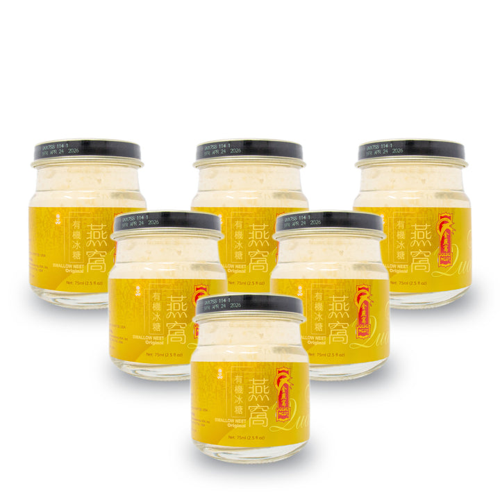 Gift Pack Premium Bird’s Nest Soup - Original Rock Sugar - 6 bottles x 75ml (2.5 oz.) + Chrysanthemum - 1 bottle x 75ml (2.5 oz.)