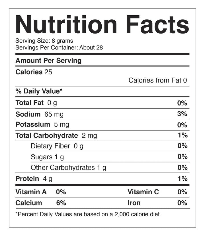 Nutrition facts for box of Golden Nest's premium white birds nest for sale with grade AAA and 227 grams. Nutrition Facts.