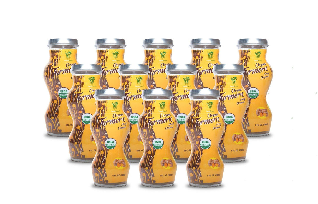 健康有機薑黃原味 - 12 瓶 x 180 毫升（6 盎司） Healthee果汁 健康 