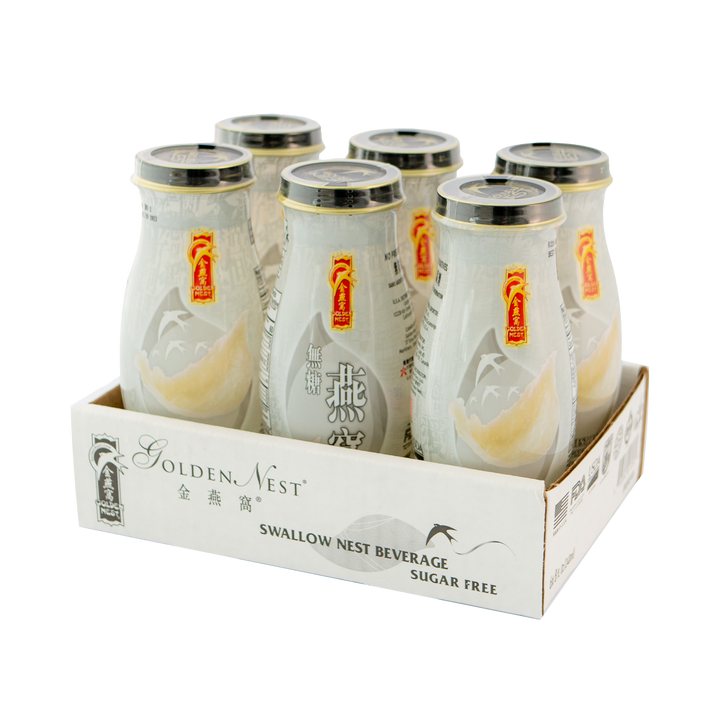 6包和12包无糖金燕窝 特级食用燕窝胶原蛋白饮料。在我附近购买燕窝饮料。一套 6 瓶。