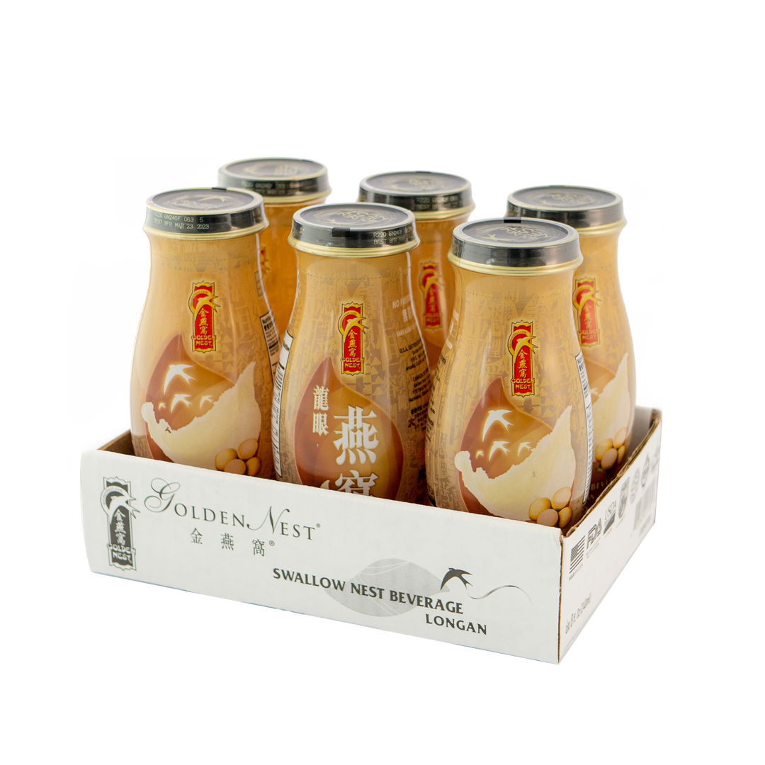 有机冰糖燕窝饮料 - 龙眼 - 6或12瓶 x 240毫升（8盎司）