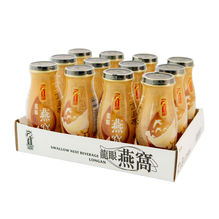 有机冰糖燕窝饮料 - 龙眼 - 6或12瓶 x 240毫升（8盎司）