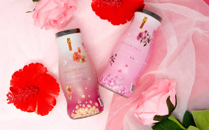 4 and 12 pack of Golden Nest Premium Edible Swallow Bird's Nest Collagen Drink with Rosewater. Buy birds nest drink near me
