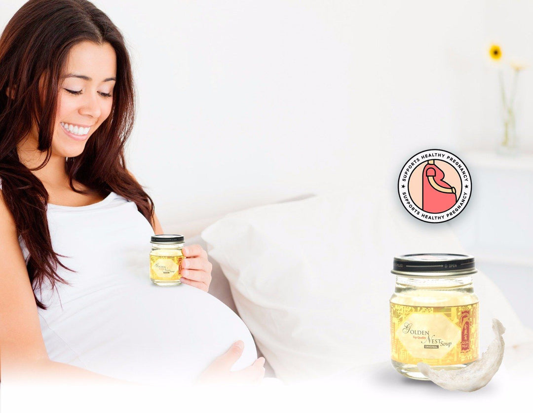 Golden Nest Premium Bird’s Nest Soup - Original Rock Sugar - Supports Healthy Pregnancy, bird nest soup for pregnancy