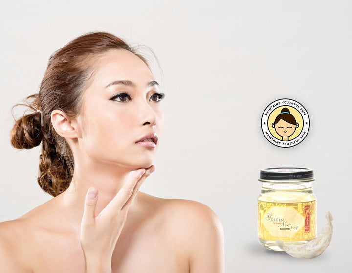 Woman after consuming Golden Nest Premium Bird’s Nest Soup - Original Rock Sugar. Maintains Youthful Skin, bird nest soup for women