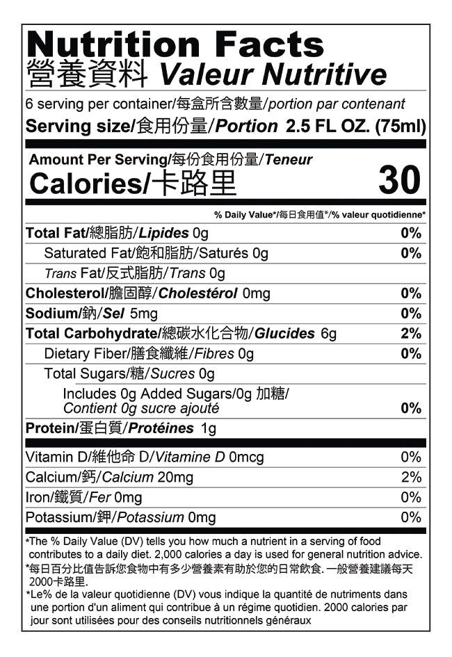 Nutrition facts for Golden Nest Gift Pack Premium Bird’s Nest Soup with sugar free. Christmas gifts for vietnamese