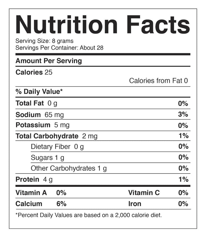 Nutrition facts for Golden Nest Premium Gold Bird’s Nest AAA – 227 Grams (8 Oz.). Gold birds nest for mom